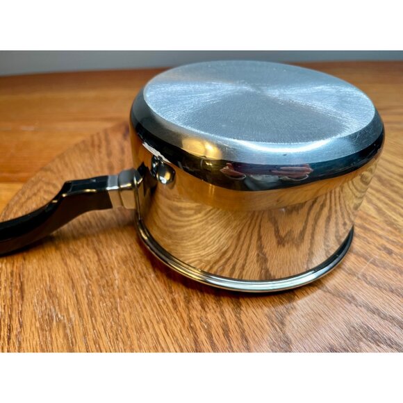 Vintage Farberware 1 Quart Saucepan with Lid Bronx  NY USA Aluminum Clad Stainle - Picture 8 of 10